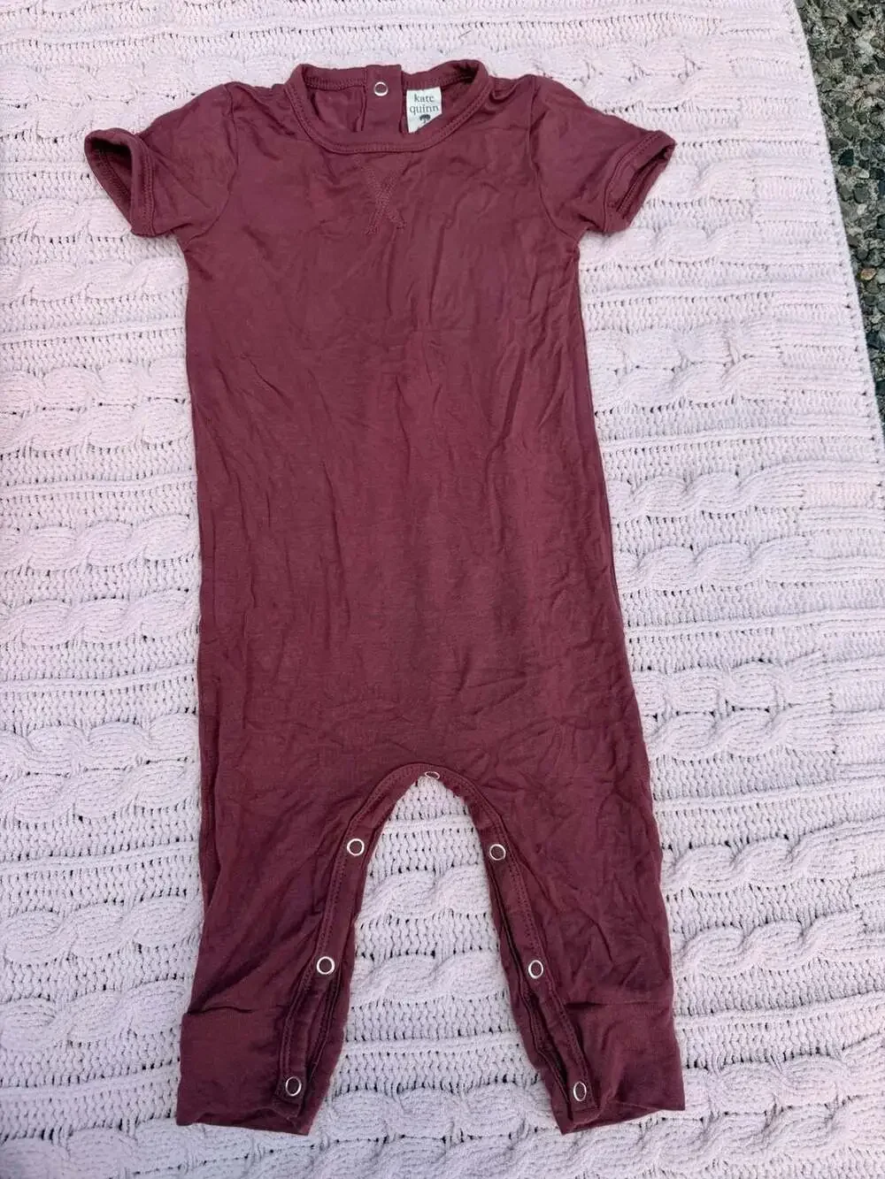 Kate Quinn Baby Modal Spandex Zip-Up Footie Pajamas and Bodysuit Lot 6-9 3-6